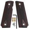 Cool Hand 1911 Rosewood Slim Grips, Screws Included, Full Size(Government/Commander), Checker Diamond Cut, Ambi Safety Cut, H1S-DC-BW view 2