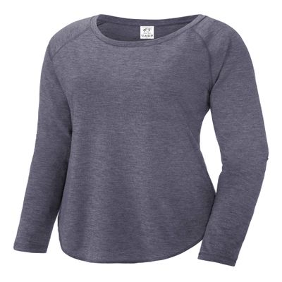 Gravity Threads Ladies Tri-Blend Moisture Wicking Performance Scoop Long Sleeve, True Navy 2XL