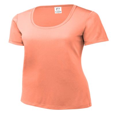 Gravity Threads UV Protection Ladies Pro Scoop Tee, Soft Coral L