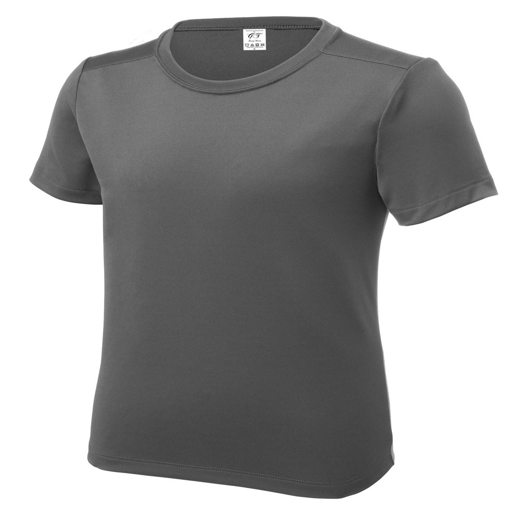 Gravity Threads UV Protection Poly Pro Youth Tee, Dark Smoke Grey XL