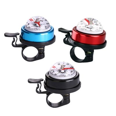 3 Pcs Bicycle Accessories Ring Loud Sound Mini Thumb Bike Cycling Horn Loud Handlebar Bell Navigator Bicycle Bell with Compass