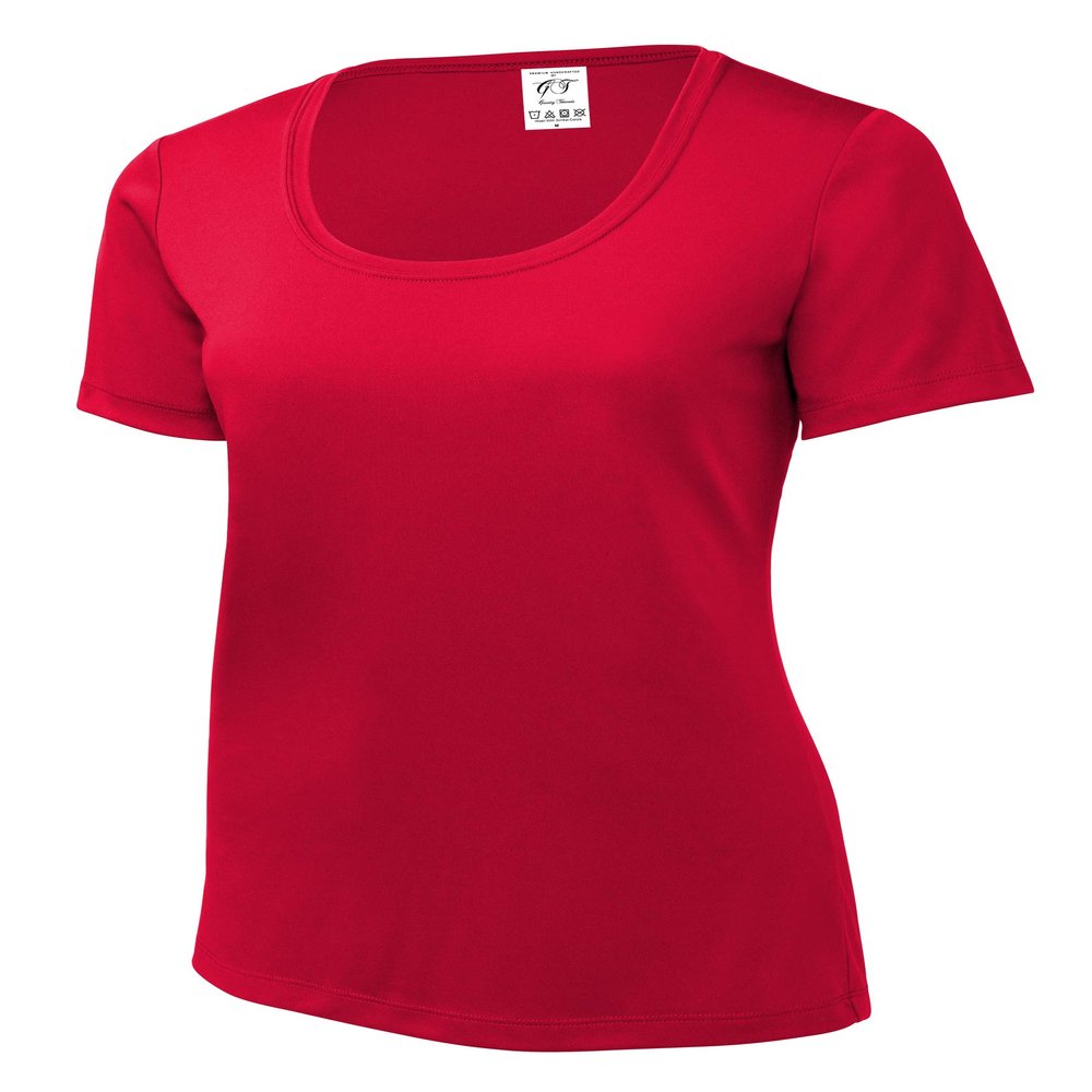 Gravity Threads UV Protection Ladies Pro Scoop Tee, True Red XS