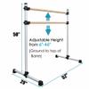 UMEKEN Wood Ballet Barre 4 Foot Portable Barre Bar Home Adjustable Double Freestanding Ballet Stretch Dance Bar for Kids Adult, with Carry Bag view 3