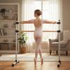 UMEKEN Wood Ballet Barre 4 Foot Portable Barre Bar Home Adjustable Double Freestanding Ballet Stretch Dance Bar for Kids Adult, with Carry Bag view 4