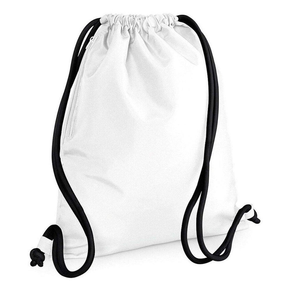 Adults Travel Use Gym Wear Hold All Bag Unisex Draw Dance Wear Cords Icon Gymsac White/Black One Size
