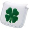 barudan golf Lucky Shamrock Heel Shaft Mallet Cover Square Mallet Putter Cover Headcover Magnetic for Scotty Cameron 6M DB Taylormade Spider S Ping White Pu Leather Made for Golfer Men view 1