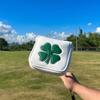 barudan golf Lucky Shamrock Heel Shaft Mallet Cover Square Mallet Putter Cover Headcover Magnetic for Scotty Cameron 6M DB Taylormade Spider S Ping White Pu Leather Made for Golfer Men view 2