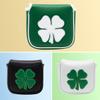 barudan golf Lucky Shamrock Heel Shaft Mallet Cover Square Mallet Putter Cover Headcover Magnetic for Scotty Cameron 6M DB Taylormade Spider S Ping White Pu Leather Made for Golfer Men view 4