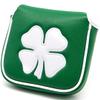 barudan golf Lucky Clover Heel Shaft Putter Cover Square Mallet Putter Headcover Magnetic for Scotty Cameron 6M DB Taylormade Spider S Ping Green Pu Leather Made for Golfer Men view 1
