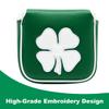 barudan golf Lucky Clover Heel Shaft Putter Cover Square Mallet Putter Headcover Magnetic for Scotty Cameron 6M DB Taylormade Spider S Ping Green Pu Leather Made for Golfer Men view 2