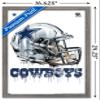 Trends International NFL Dallas Cowboys - Drip Helmet 20 Wall Poster, 14.725" x 22.375", Barnwood Framed Version view 3