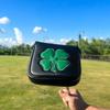 Barudan Golf Lucky Shamrock Heel Shaft Mallet Cover Square Mallet Putter Cover Headcover Magnetic for Scotty Cameron 6M DB Taylormade Spider S Ping (Black) view 2