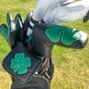 Barudan Golf Lucky Shamrock Heel Shaft Mallet Cover Square Mallet Putter Cover Headcover Magnetic for Scotty Cameron 6M DB Taylormade Spider S Ping (Black) view 3