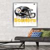 Trends International NFL Pittsburgh Steelers - Drip Helmet 20 Wall Poster, 22.375" x 34", Silver Framed Version view 2