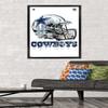 Trends International NFL Dallas Cowboys - Drip Helmet 20 Wall Poster, 22.375" x 34", Black Framed Version view 2