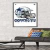 Trends International NFL Dallas Cowboys - Drip Helmet 20 Wall Poster, 22.375" x 34", Barnwood Framed Version view 2