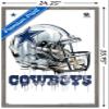 Trends International NFL Dallas Cowboys - Drip Helmet 20 Wall Poster, 22.375" x 34", Barnwood Framed Version view 3