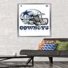Trends International NFL Dallas Cowboys - Drip Helmet 20 Wall Poster, 22.375" x 34", Silver Framed Version view 2