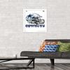 Trends International NFL Dallas Cowboys - Drip Helmet 20 Wall Poster, 14.725" x 22.375", White Framed Version view 2