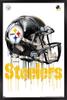 Trends International NFL Pittsburgh Steelers - Drip Helmet 20 Wall Poster, 22.375" x 34", Black Framed Version view 1
