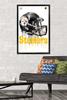 Trends International NFL Pittsburgh Steelers - Drip Helmet 20 Wall Poster, 22.375" x 34", Black Framed Version view 2