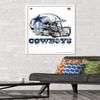 Trends International NFL Dallas Cowboys - Drip Helmet 20 Wall Poster, 22.375" x 34", White Framed Version view 2