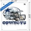 Trends International NFL Dallas Cowboys - Drip Helmet 20 Wall Poster, 22.375" x 34", White Framed Version view 3
