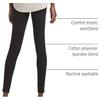 No nonsense Women's Classic Denim Leggings with Real Back Pockets, Elastic Waist, High Waisted - Stretchy & Trendy Jeans - Black - Large view 4