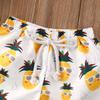 Baby Boy Girl Hawaiian Beach Shorts Swim Trunks Pineapple Fruit Leaf Cartoon Print Casual Broad Shorts Swimwear 0-4T (Pineapple Beach Shorts, 1-2 Years) view 3