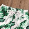 Baby Boy Girl Hawaiian Beach Shorts Swim Trunks Pineapple Fruit Leaf Cartoon Print Casual Broad Shorts Swimwear 0-4T (Leaves Beach Shorts, 2-3 Years) view 3