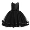 Glamulice Pageant Flower Girls Ruffles Vintage Embroidered Lace Wedding Dress Party Bridesmaid Gown Formal Tulle Birthday Dresses Funeral Holiday Evening Prom Princess Gown 3 Black Dance view 1