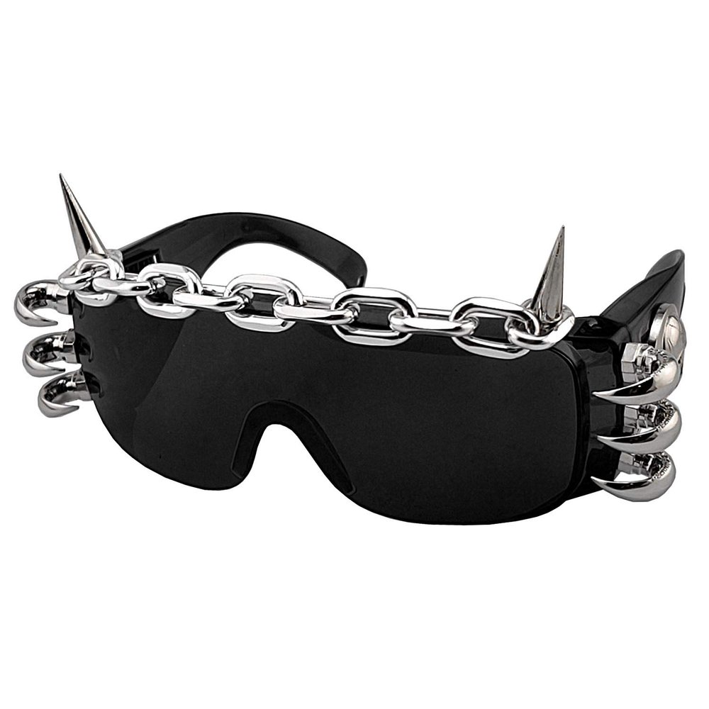 crazy hunter punk rock studded cosply dancing glasses cool men/lady sunglasses