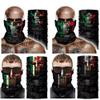 4pcs Mexico Flag Face Scarf Tube Scarf Bandana Dust Wind Sun Protection Seamless Balaclava for Breathable Skeleton Scarf view 1
