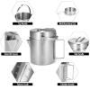 Lixada Camping Pot Stainless Steel Lightweight Kettle Bottle Cup or Pot with Foldable Handle and Dual Use Cover for Camping Hiking Backpacking Picnic view 4