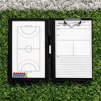FORZA Magnetic Coaching Board | A4 Double-Sided Tactics Folder with Magnetic Markers, Pen & Eraser [13 Sport Options] (Handball)