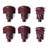 GSE Games & Sports Expert Set of 6 Heavy Duty PU Leather Billiard Pool Table Pockets, Billiard Pool Table Accessories (Dark Cherry, Diamond) view 1