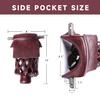 GSE Games & Sports Expert Set of 6 Heavy Duty PU Leather Billiard Pool Table Pockets, Billiard Pool Table Accessories (Dark Cherry, Diamond) view 2
