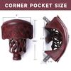 GSE Games & Sports Expert Set of 6 Heavy Duty PU Leather Billiard Pool Table Pockets, Billiard Pool Table Accessories (Dark Cherry, Diamond) view 3