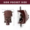 GSE Games & Sports Expert Set of 6 Heavy Duty PU Leather Billiard Pool Table Pockets, Billiard Pool Table Accessories (Walnut, Shield) view 3