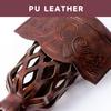 GSE Games & Sports Expert Set of 6 Heavy Duty PU Leather Billiard Pool Table Pockets, Billiard Pool Table Accessories (Walnut, Shield) view 4