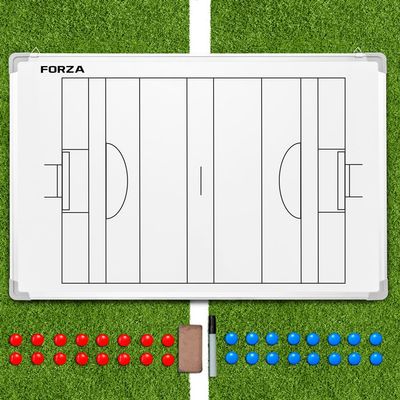 FORZA 35in x 24in Double-Sided Sports Coaching Whiteboard | 13 Sport Options - Dry Erase Board Equipped with Magnetic Markers, Pen & Eraser (Gaelic Football, Without Carry Bag)