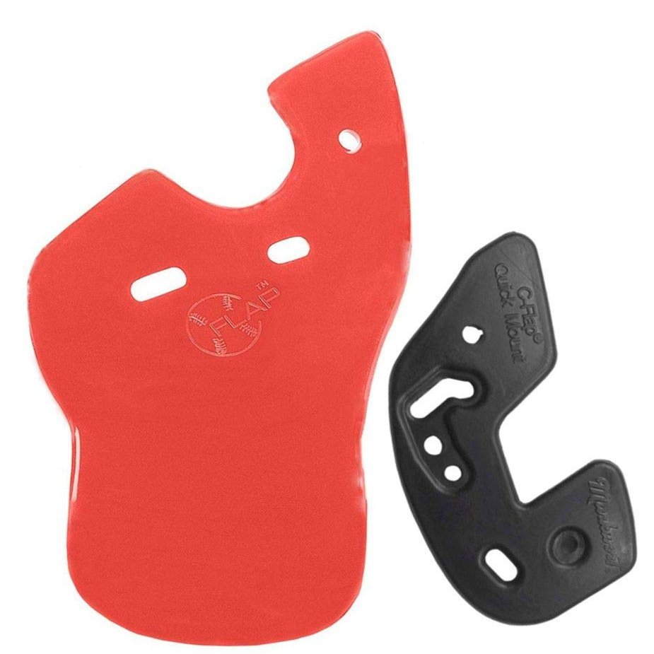 C Flap Jaw Protection w/Quick Mount (no Drill) - Right Hand Bat - Matte Scarlet