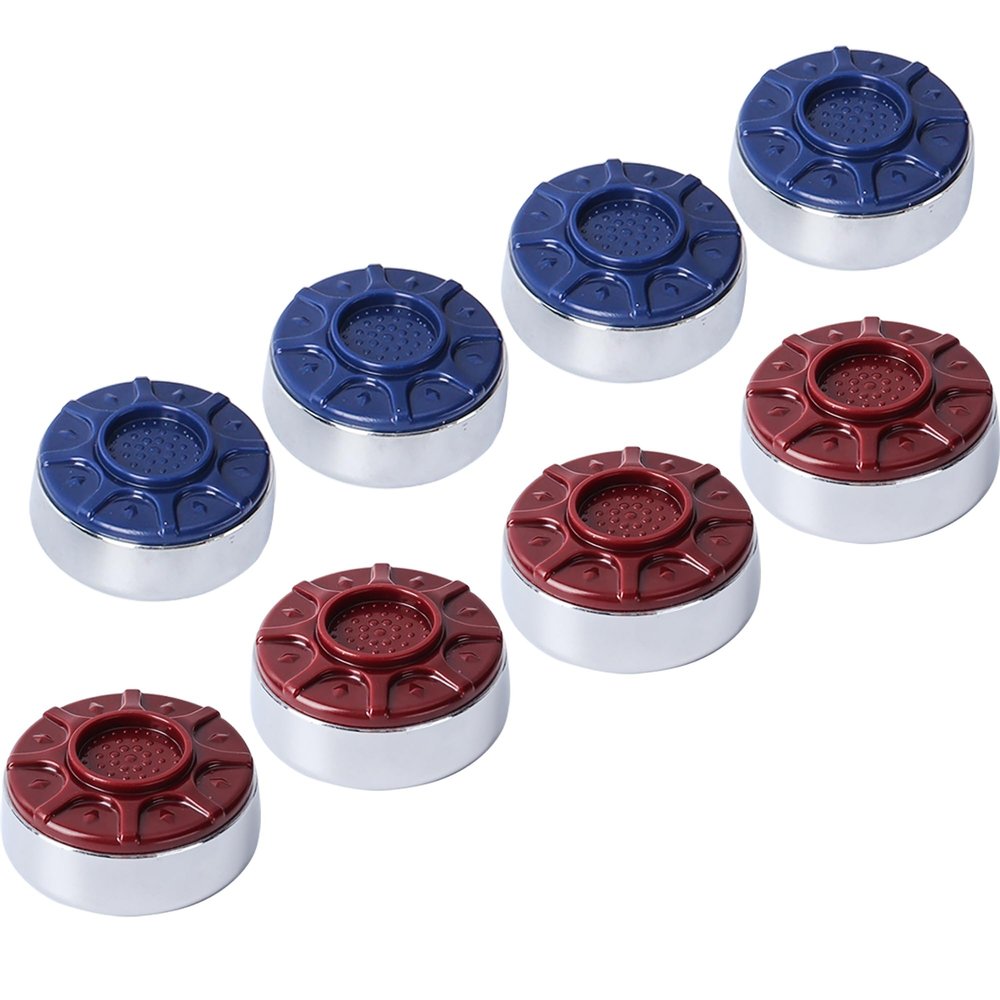 GSE Games & Sports Expert 2-1/8" (54 mm) Set of 8 Chrome Shuffleboard Pucks for Shuffleboard Table Accessories