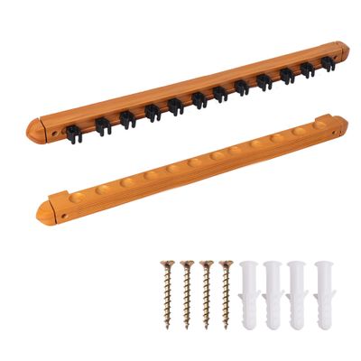 6/8/12 Pool Cue Wall Mounted Rack. Billiard Cue Sticks Wall Rack (Several Colors Available) (12 Cue - Oak)