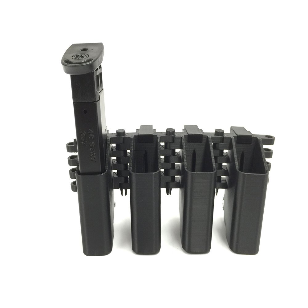eAMP Challenger - S&W M&P 9mm/40 Double Stack Quad Magazine Pouch - MagP0145-D