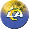 Strikeforce Bowling NFL Los Angeles Rams On Fire Undrilled Bowling Ball view 2