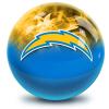 Strikeforce Bowling NFL Los Angeles Chargers On Fire Undrilled Bowling Ball view 2