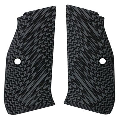 LOK Grips CZ Shadow 2 Palm Swell Ridgebacks G10 Grips Gray/Black