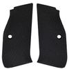 LOK Grips CZ Shadow 2 Palm Swell Checkered G10 Grips Solid Black view 1