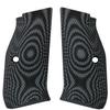 LOK Grips CZ Shadow 2 Palm Swell Checkered G10 Grips Gray/Black view 1